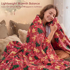 Christmas Fleece Blanket Twin (Christmas Gingerbread / Twin(66" X 90"))