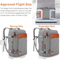 22" Expandable Carry On Travel Backpack With 4 Packing Cubes (Grey / 22 inches)