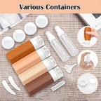 Travel Bottles for Toiletries 3oz (17Pack / Apricot)