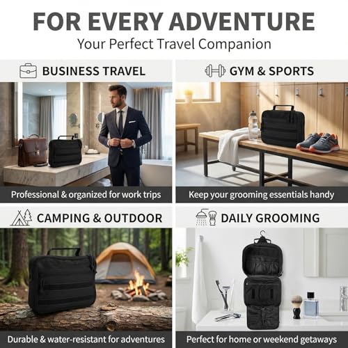 Tactical Toiletry Bag for Men (Black)