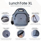 LunchTote Zippered Bag Insulated Neoprene Caddy (Creep It Sweet / X-Large 6.5 Quart Lunch Tote)