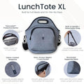 LunchTote Zippered Bag Insulated Neoprene Caddy (Bloom Your Way / X-Large 6.5 Quart Lunch Tote)