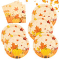 Fall Maple Leaves Paper Plates and Napkins (fall leaves)
