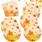 Fall Maple Leaves Paper Plates and Napkins (fall leaves)