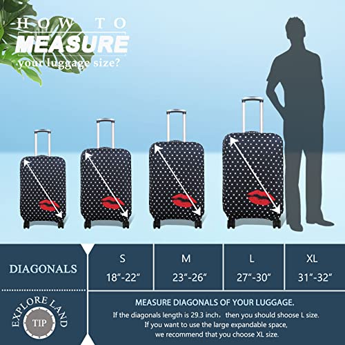 Travel Luggage Cover Fits 23 (M / Polkadot)