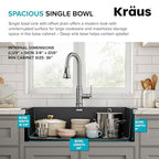Black 33 in Single Bowl Drop In Granite Kitchen Sink KGD (Single Bowl Drop In Sink / Black)