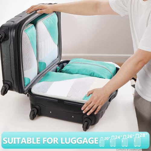 Packing Cubes for Travel (16 Turquoise)