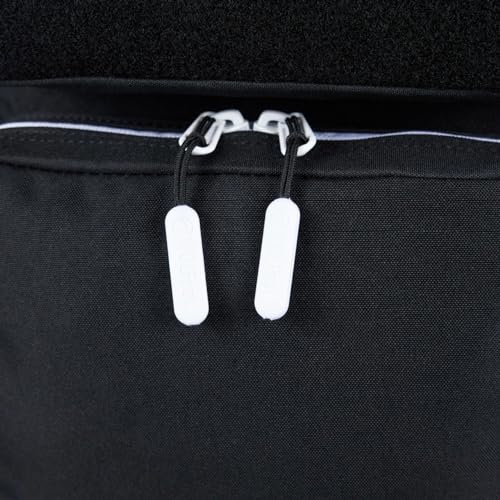 15L Slim Gym Backpack 1000D Travel EDC (Black With White Accents)