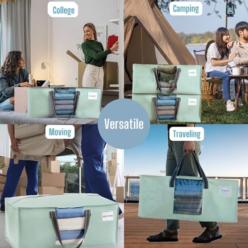 Heavy Duty Moving Bags (Shiny Light Green / 8 Pack)