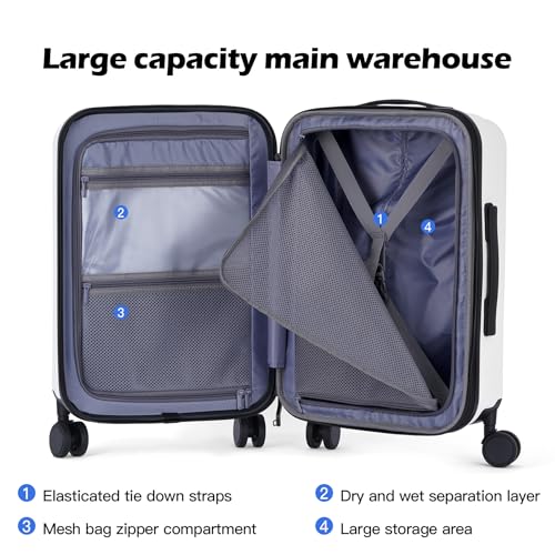 20 Inch Carry On Luggage (Black / 20 Inch)