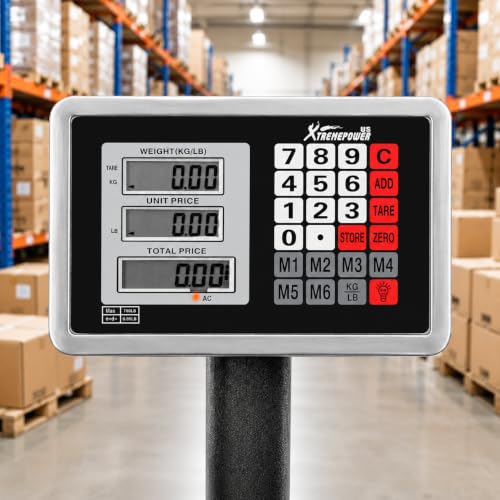 700LB Weight Computing Postal Scale Digital Floor Large Platform Warehouse Shipping LB Price Calculator Luggage Package Shipping Mailing Postal Scale with Accurate LB