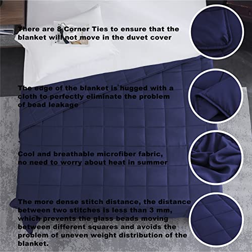 Weighted Blanket (03-navy Blue / 40" x 60" | 7lbs)