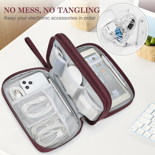Electronic Organizer (9.1 x 5.9 x 3.15 inches / Wine Red)