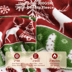 Christmas Fleece Blanket King (Retro Christmas / King(108" X 90"))