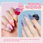 Beetles Fruit Magnet Cat Eye Gel Nail Polish Set (A - Pink Red Green | Silent Meditation)