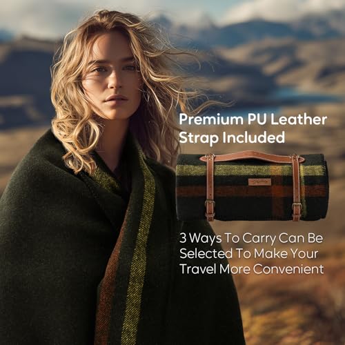 100% Wool Blanket (Chic Verde / Medium)