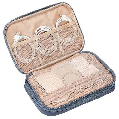 Travel Cord Organizer Case (Large / Aegean-Blue)