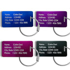 5Pack) Custom Personalized Luggage Tags-Customized Unique tag for Suitcase Backpack Travel,Bags ((3.8×2)) ((3.8×2))