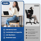 Seat Cushion Chair Pad (Black / 2X-Large)