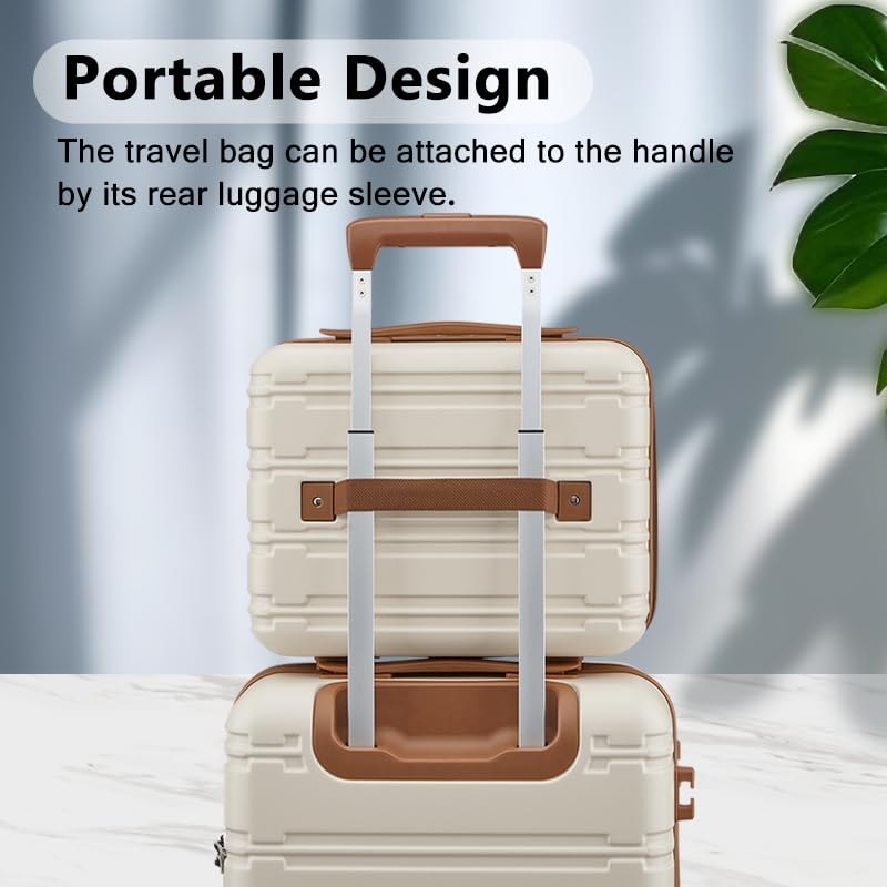 Luggage Sets Suitcase with Spinner Wheels (Pink / 6 piece sets （14/20/24/28/DB/TB))