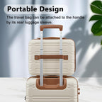 Luggage Sets Suitcase with Spinner Wheels (Pink / 6 piece sets （14/20/24/28/DB/TB))