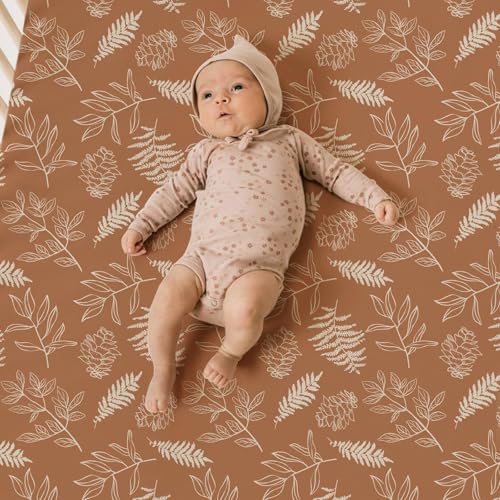 Baby Fitted Crib Sheets (Squirrel&foliage / 52X28 Inch)