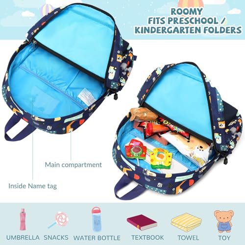 Lightweight Waterproof Toddler Backpack Boys Excavator Blue (Excavator Blue)