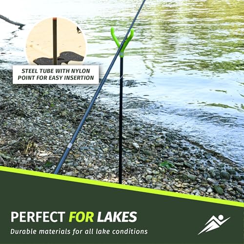 Fishin’ Stix Trident Telescoping Fishing Rod Holders (Yellow (4 Pack))