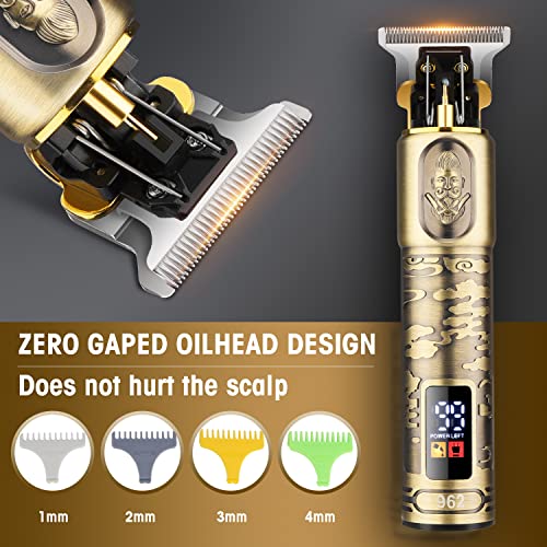 Hair Clippers for Men & Electric Razor Shavers Set (Gold)