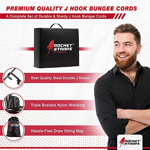 Ultimate Outdoor Bungee Cord Assortment (12 Piece - 72" Double-J Hook)