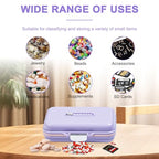 Travel Pill Organizer Box with Medicine Labels Purple (L / Purple)