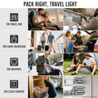 10 Set Packing Cubes for Travel Essentials (04 Gray)