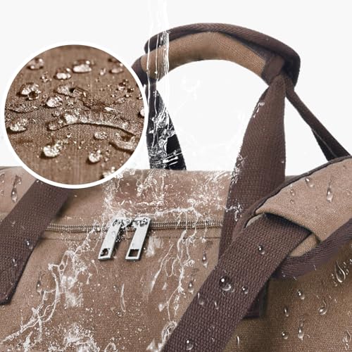 60L Canvas Duffle Bag for Men (Coffee / 60L)