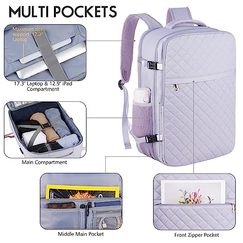 Large Travel Backpack Women (17.3 inch / Purple)