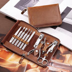 Stainless Steel Manicure Set 11 (Brown)