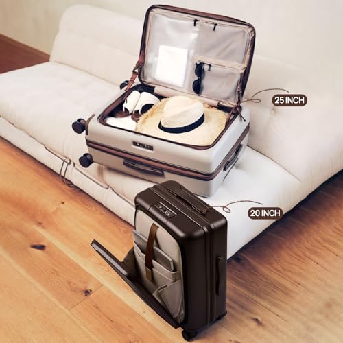Top Opening Carry On Luggage 22x14x9 (01-Dark Chocolate Americano / Carry-On 20-Inch (Top Opening, 38L))