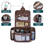Large Hanging Toiletry Bag for Men (Brown / Large)