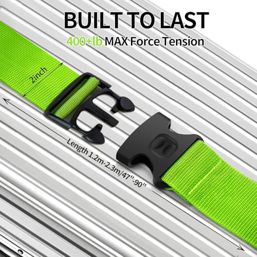 Luggage Straps for Suitcases (Vivid Orange / 4 Pack)