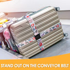 4 Pack Luggage Straps for Suitcases Adjustable Luggage Belt Suitcase Strap Travel Bag Accessories (Journey(4 PACK))