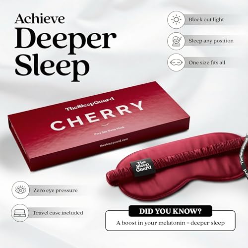 Pure Silk Sleep Mask [100% 6A Mulberry Silk (Cherry Red)