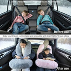 Travel Pillow Car Pillow Kid Car Sleeping Large Pink (E-pink)