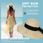 Women's Beach Straw Hat (Medium / Beige)