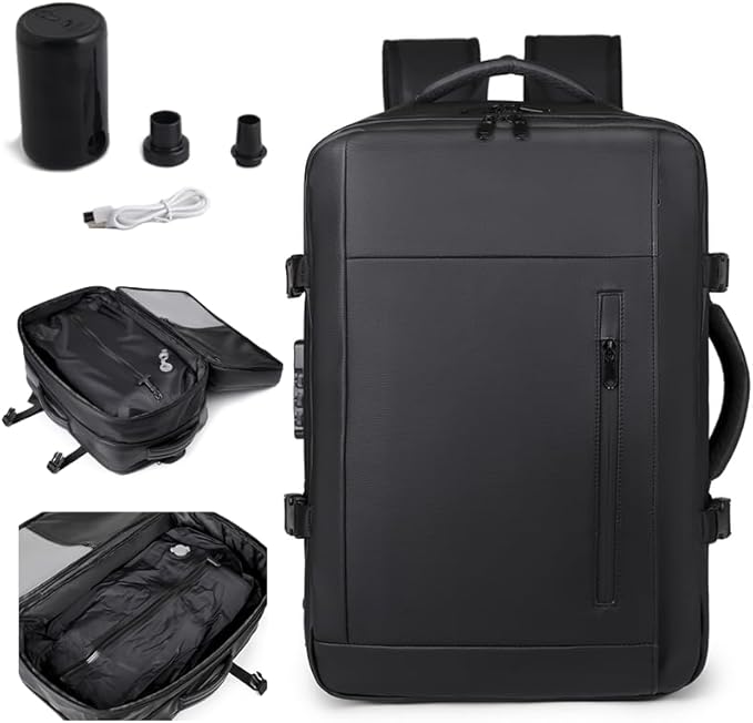 Vacuum-sealed travel computer backpack, Water-Resistant, by Unknown