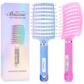 Hair Brush Set (Pinkish Purple+Blue)