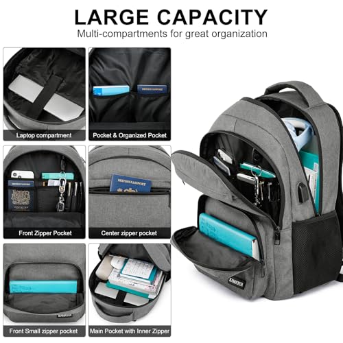 Backpack for School (Grey / 15.6 Inch)