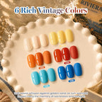 Beetles Fall Gel Nail Polish Set (A - Brown Red Orange | Vintage Riviera)