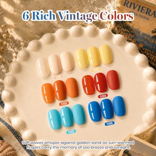 Beetles Fall Gel Nail Polish Set (A - Brown Red Orange | Vintage Riviera)