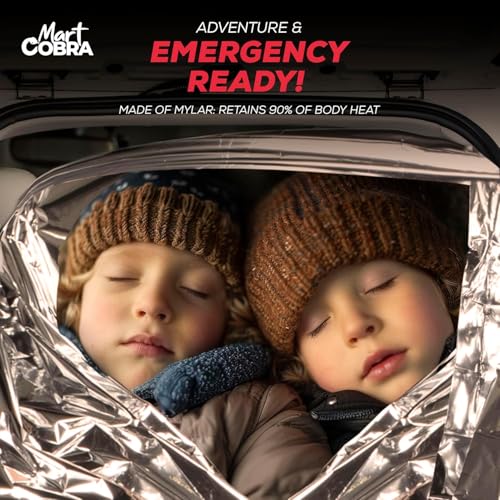Emergency Blankets for Survival Gear and Equipment x6 (Silver / 6 pack)