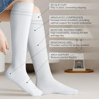 LEVSOX Compression Socks for Pregnant Women 20-30 mmHg Knee High Cute Funny - Image 2