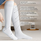 Viscose Made from Bamboo Compression Socks for Pregnant Women 20 (Small / 4 Pair-white)